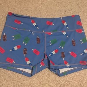 Blue Shorts with Popsicle Print